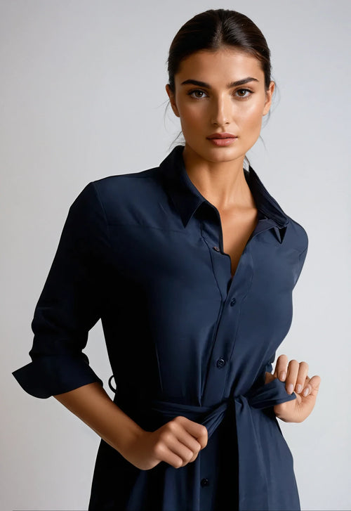 Buki Kathleen Shirt Dress — detail close-up