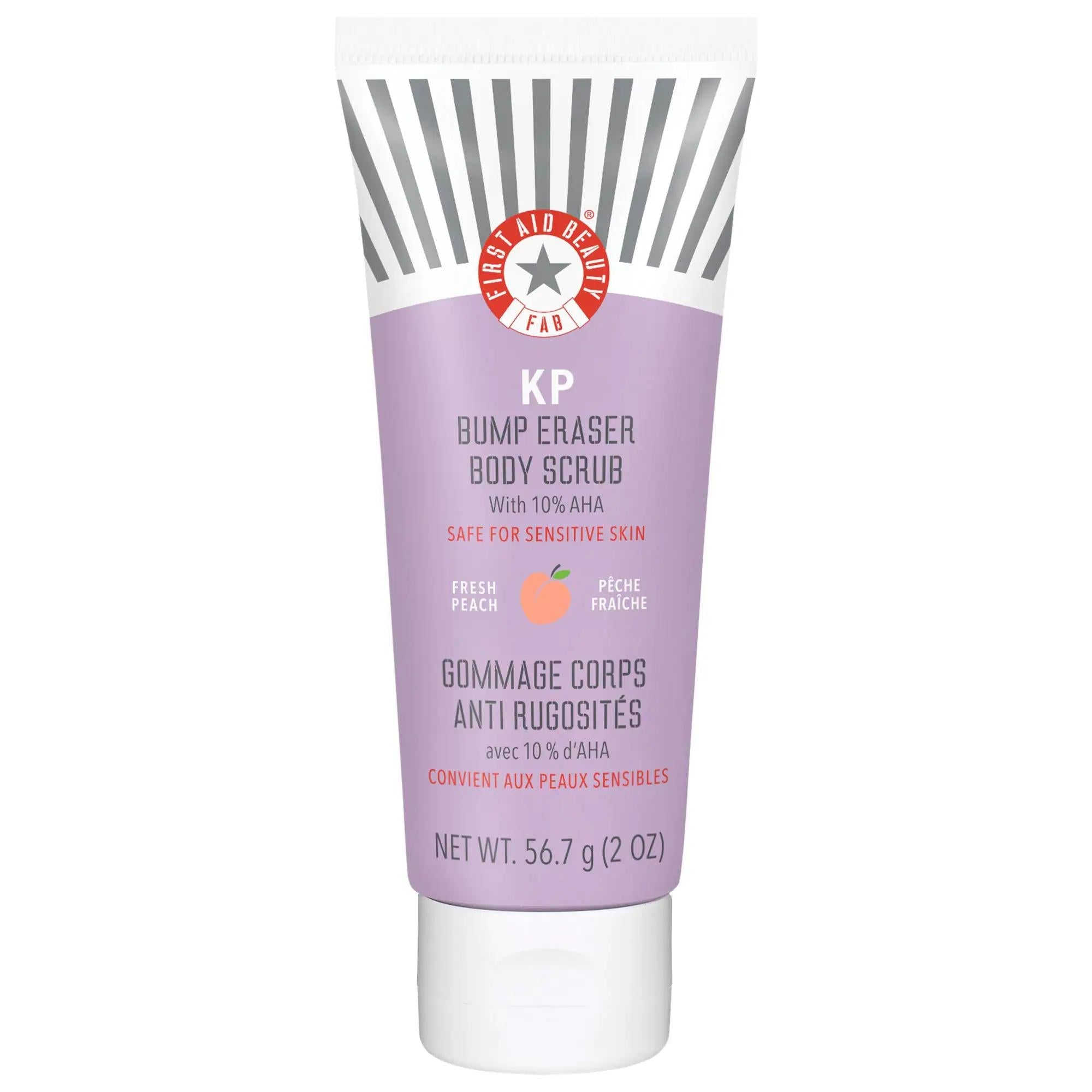 KP Bump Eraser: 10% AHA Exfoliating Body Scrub - Keratosis Pilaris Treatment for Smooth, Vegan & Cruelty-Free Skin