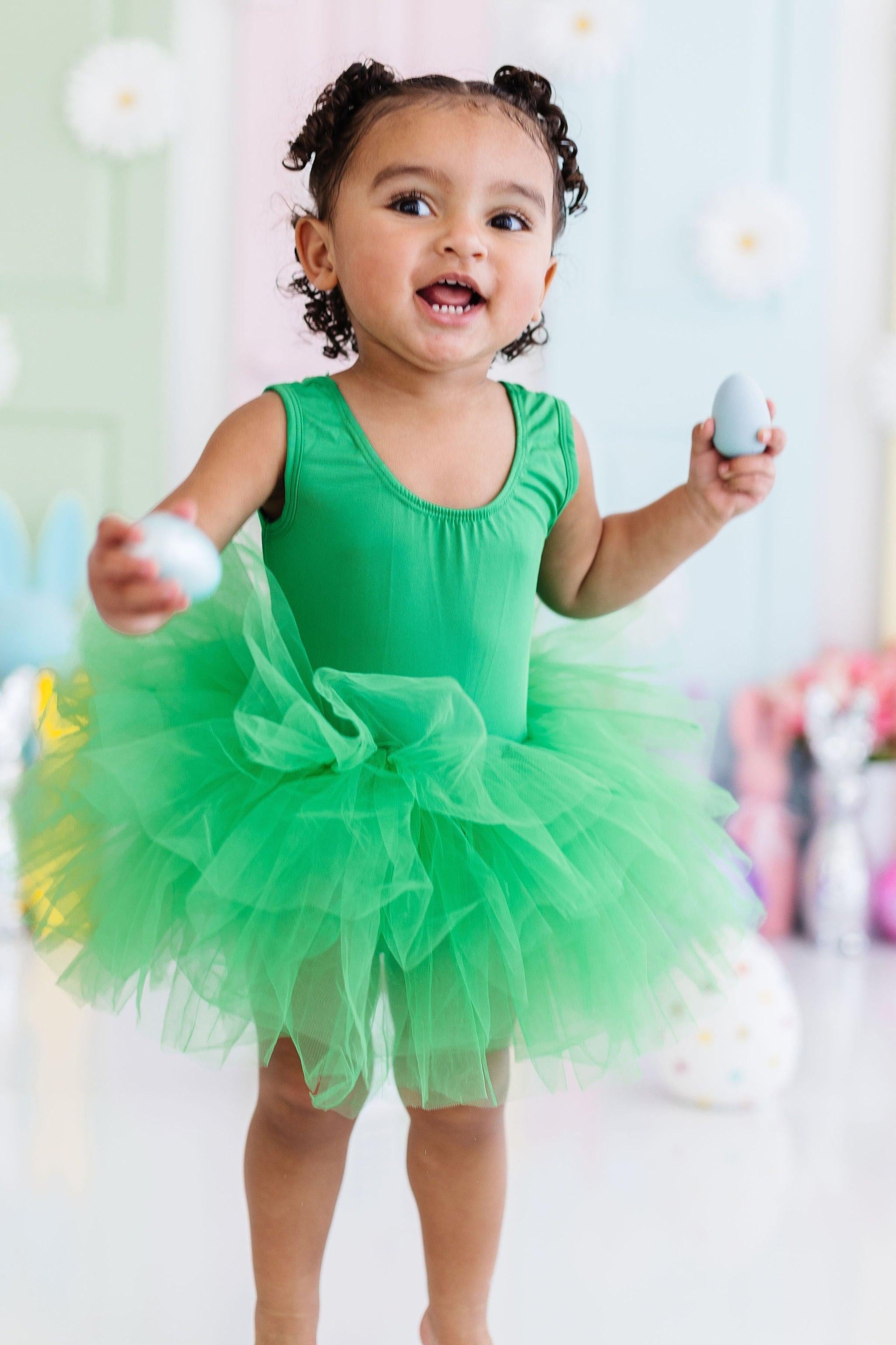Mila & Rose ® Kelly Green Tank Tutu Leotard — lifestyle context