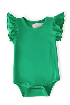 Kelly Green S/S Flutter Bodysuit
