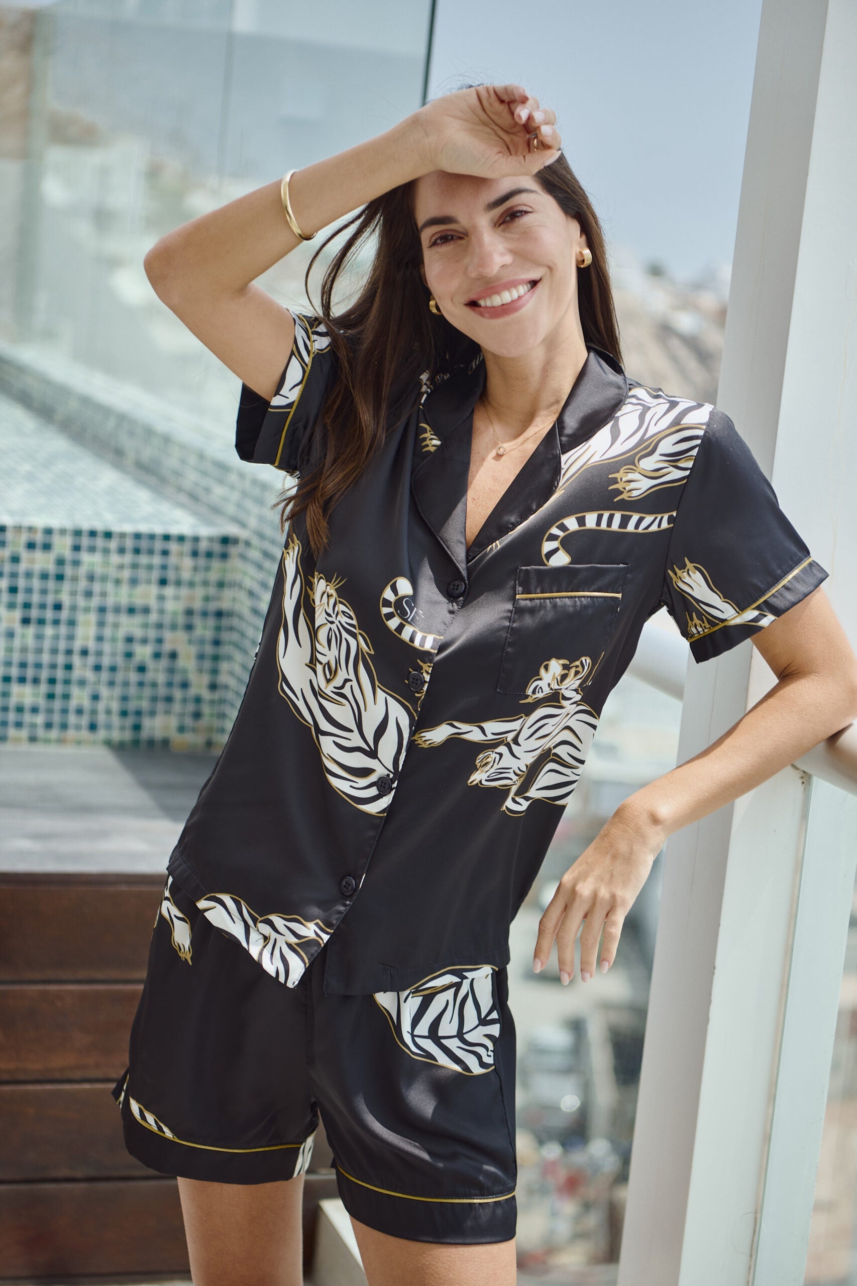 Washable Silk Pajama Set - Kenya Short