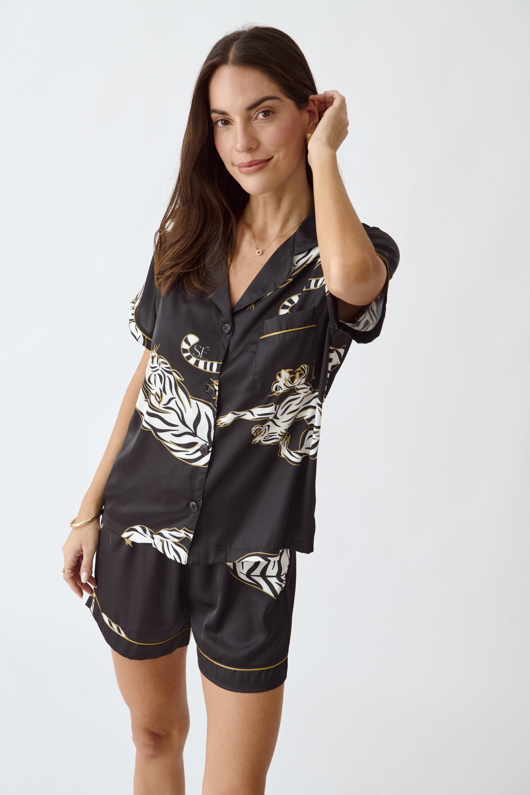 Washable Silk Pajama Set - Kenya Short