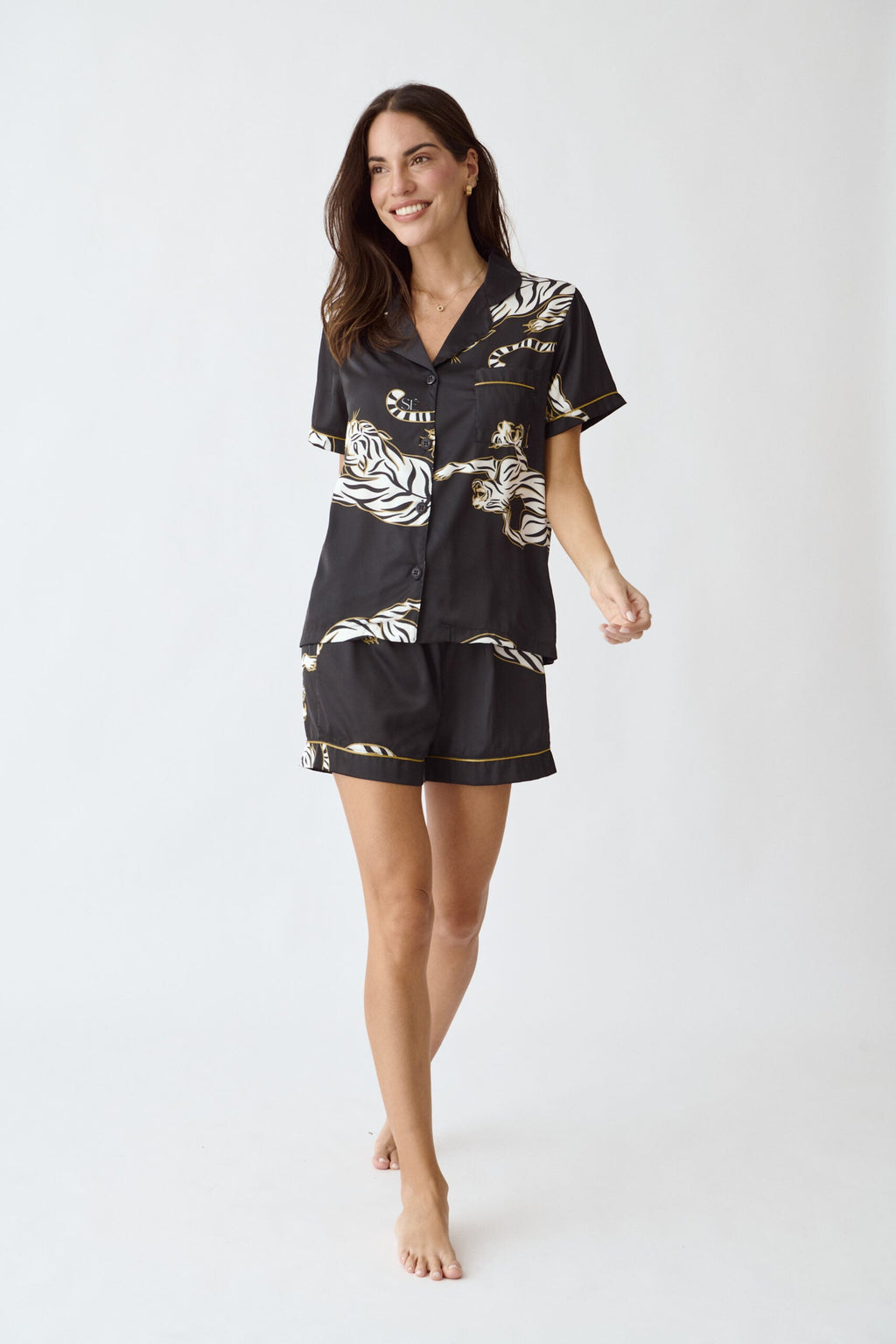 Washable Silk Pajama Set - Kenya Short