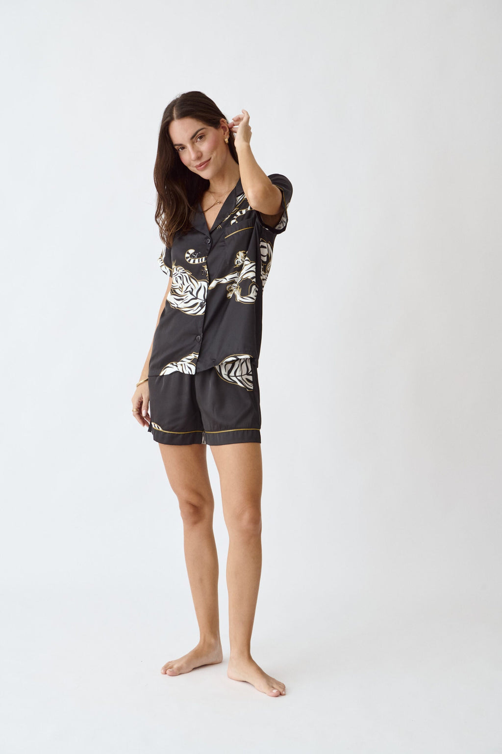 Washable Silk Pajama Set - Kenya Short