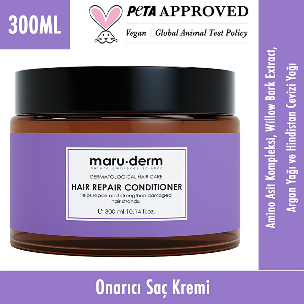Maruderm Hair Repair Conditioner: Argan & Coconut Oil Treatment for Damaged Hair, Volumizing & Shine