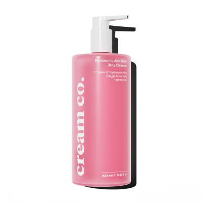 Cream Co. Hyaluronic Acid Glow Jelly Cleanser - Gentle, Moisturizing, Vegan Skincare for Sensitive Skin