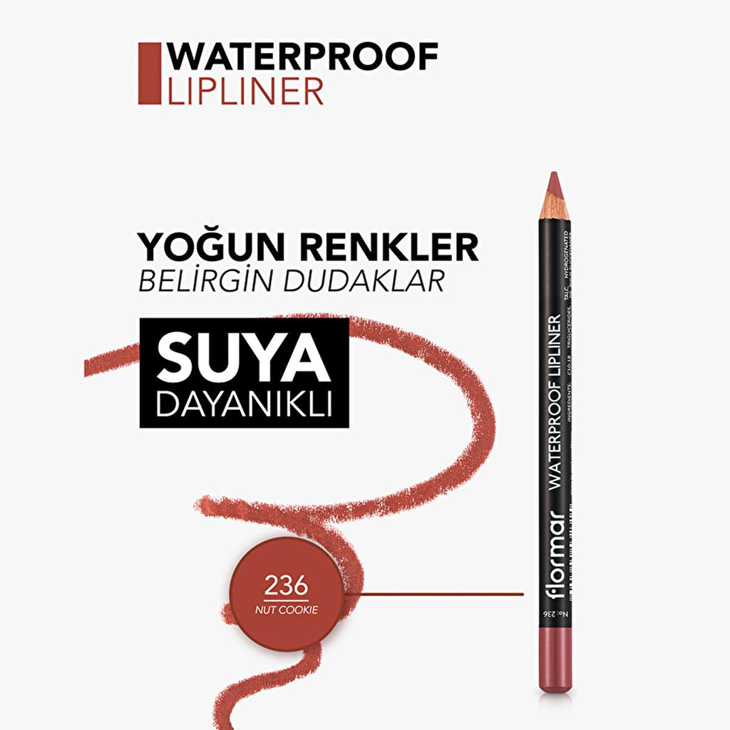 Flormar Matte Lip Liner - Water-Resistant, High Pigment Lip Liner