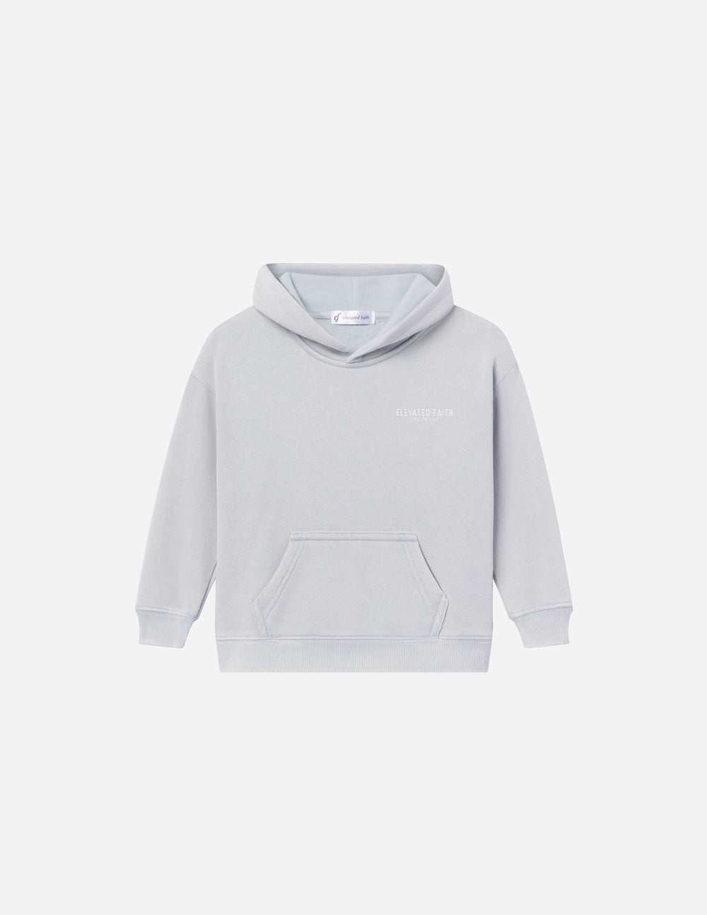 Elevated Faith Kingdom Club Blue Kids Hoodie — in-use photo