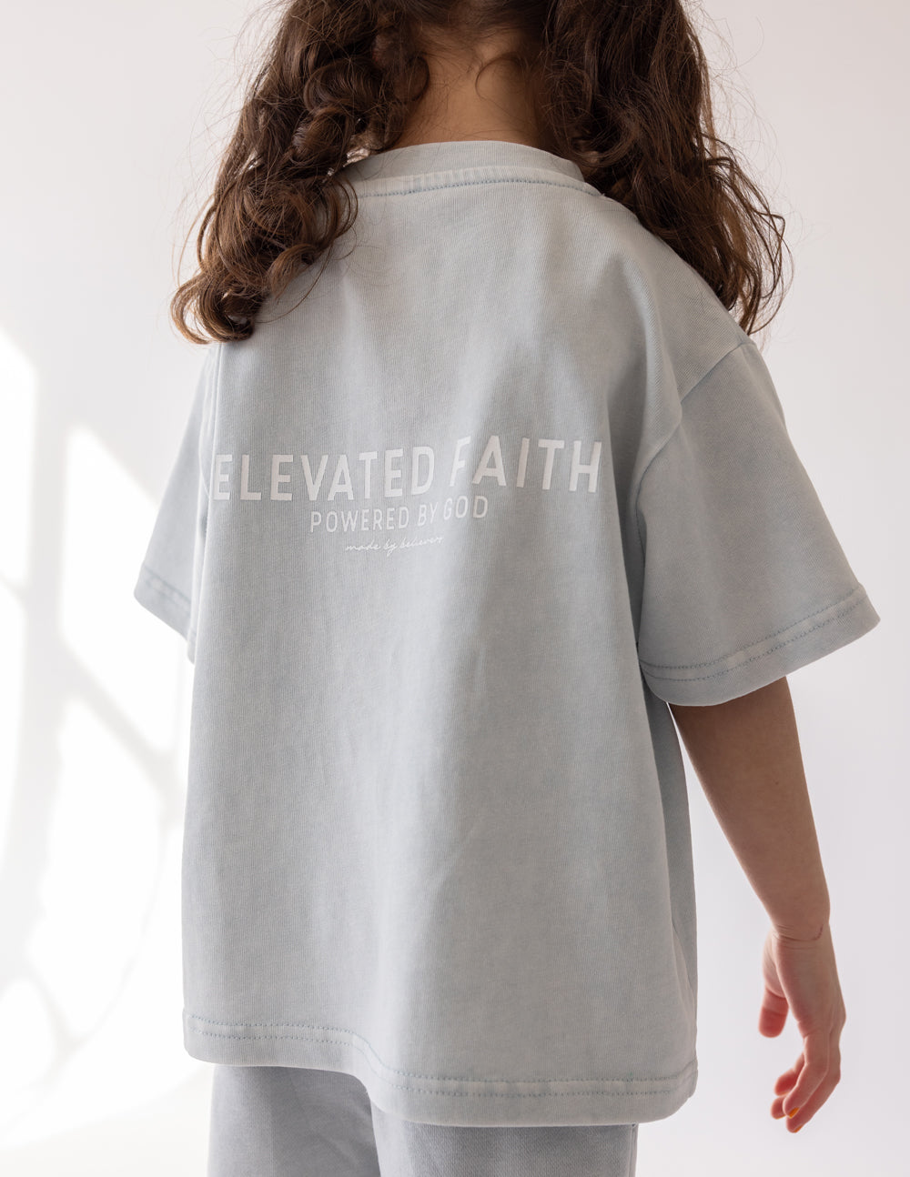 Elevated Faith Kingdom Club Blue Kids Tee — main product shot