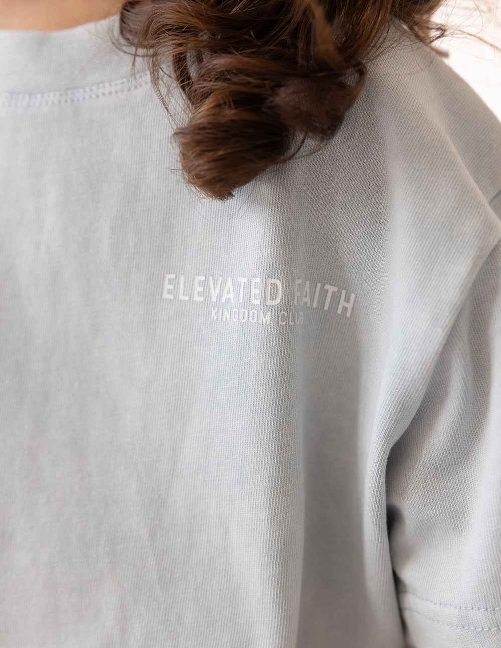 Elevated Faith Kingdom Club Blue Kids Tee — lifestyle context