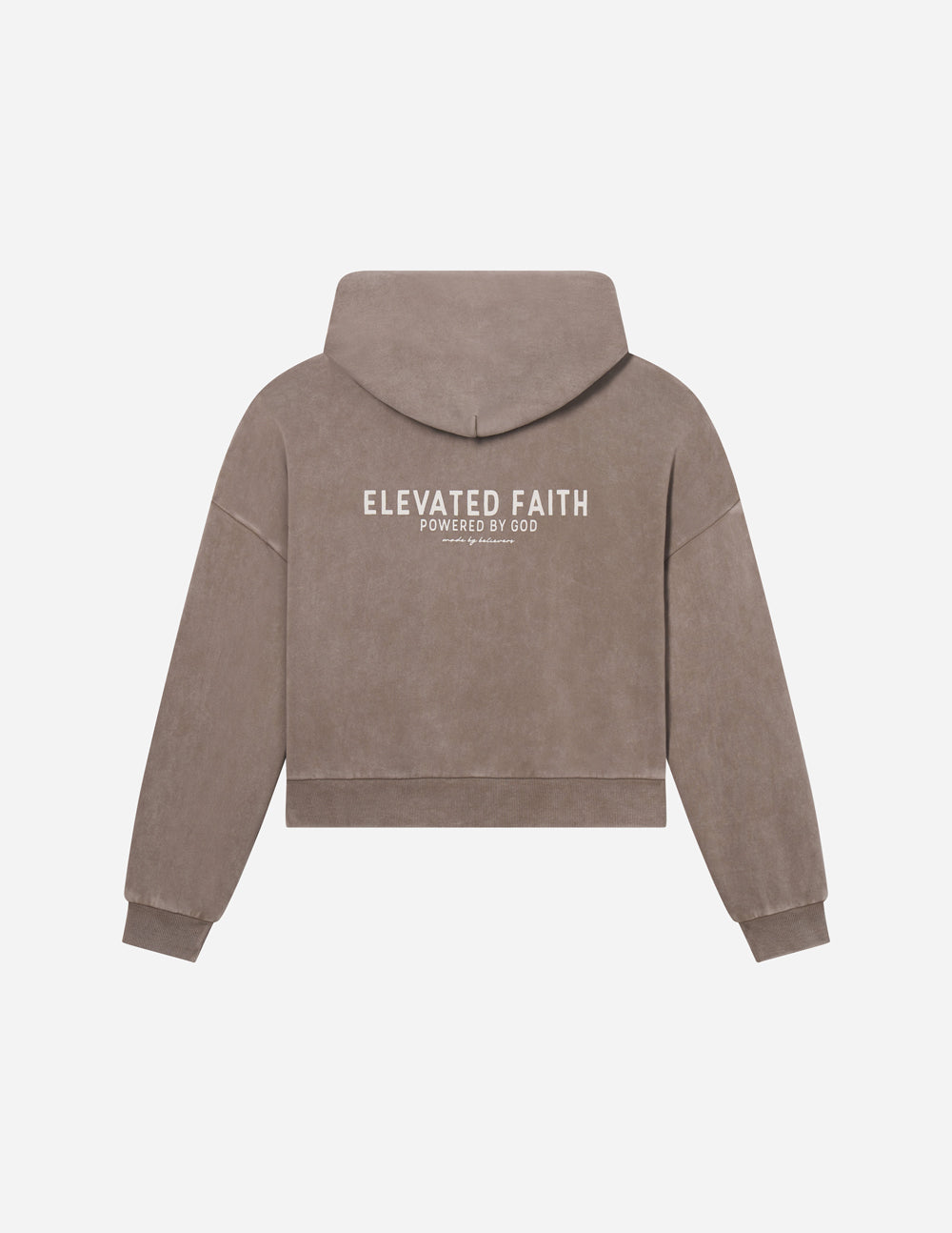 Elevated Faith Kingdom Club Brown Full-Zip Hoodie — color detail