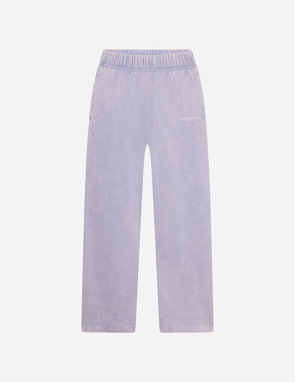Elevated Faith Kingdom Club Lavender Wide Leg Sweatpant — lifestyle worn / used context