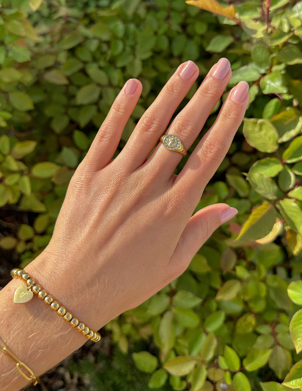 Elevated Faith Kingdom Signet Ring — lifestyle context