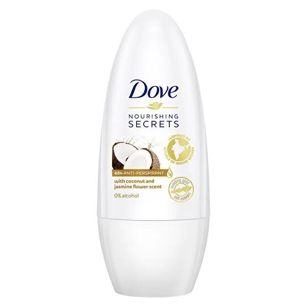 Dove Coconut Roll-On Deodorant for Women - Long Lasting, Moisturizing, 48 Hour Protection