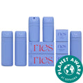 RIES - Refillable Travel Container Set: Leakproof, Reusable, & TSA Approved - Sustainable Travel Bottles for Shampoo, Conditioner, Lotion