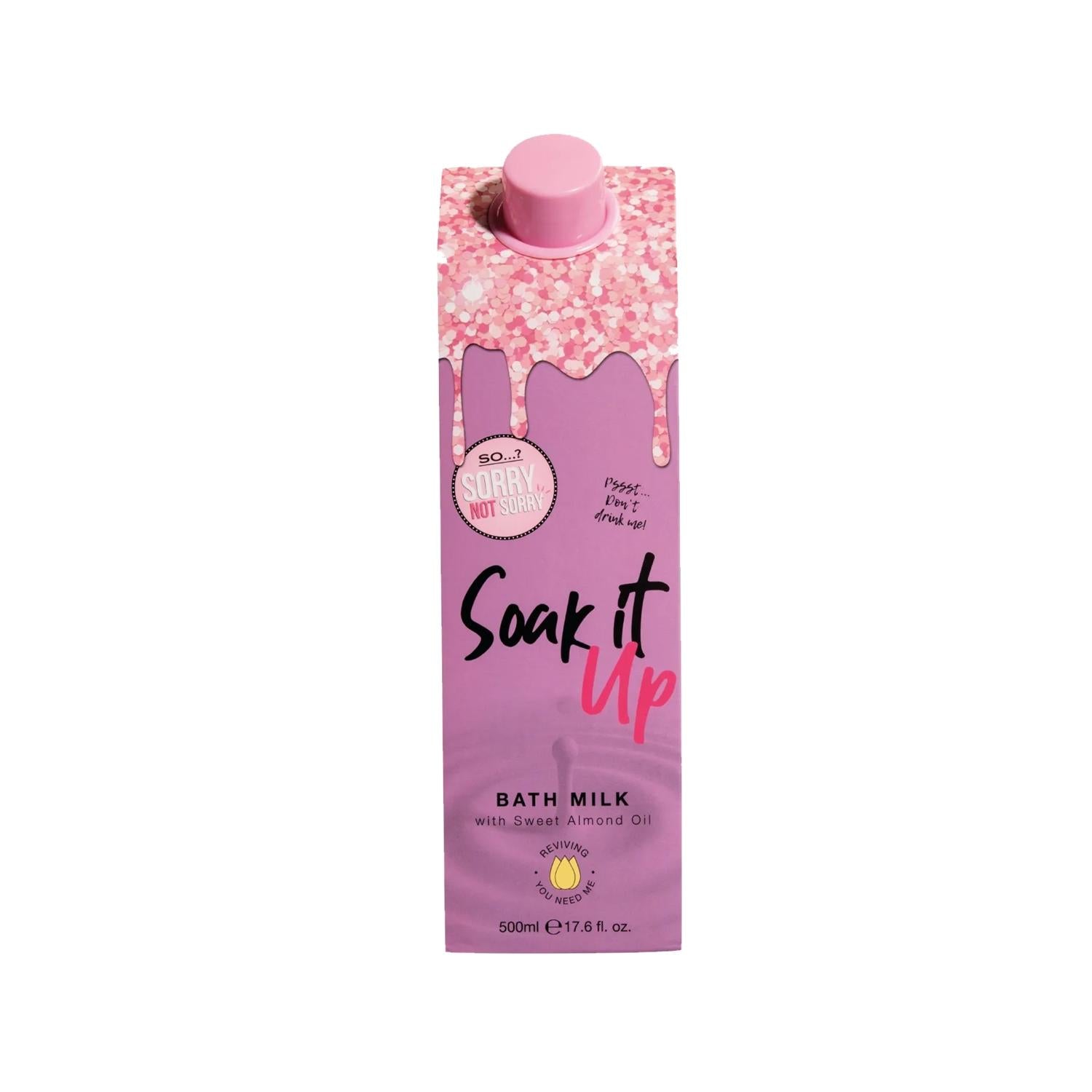 So...? Sorry Not Sorry Soak It Up Bath Milk 500ml - Moisturizing & Nourishing Bath Experience