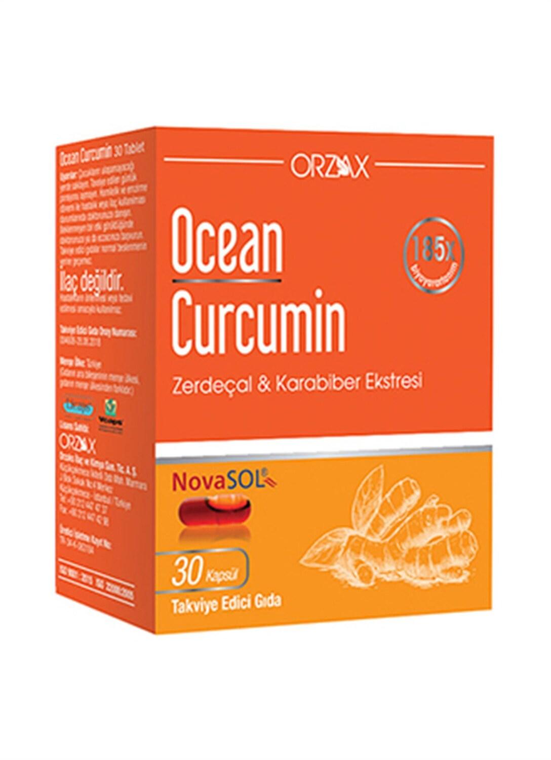 Ocean Curcumin Dietary Supplement - 30 Capsules with Curcuminoid & Black Pepper Extract for Anti-Inflammatory Support