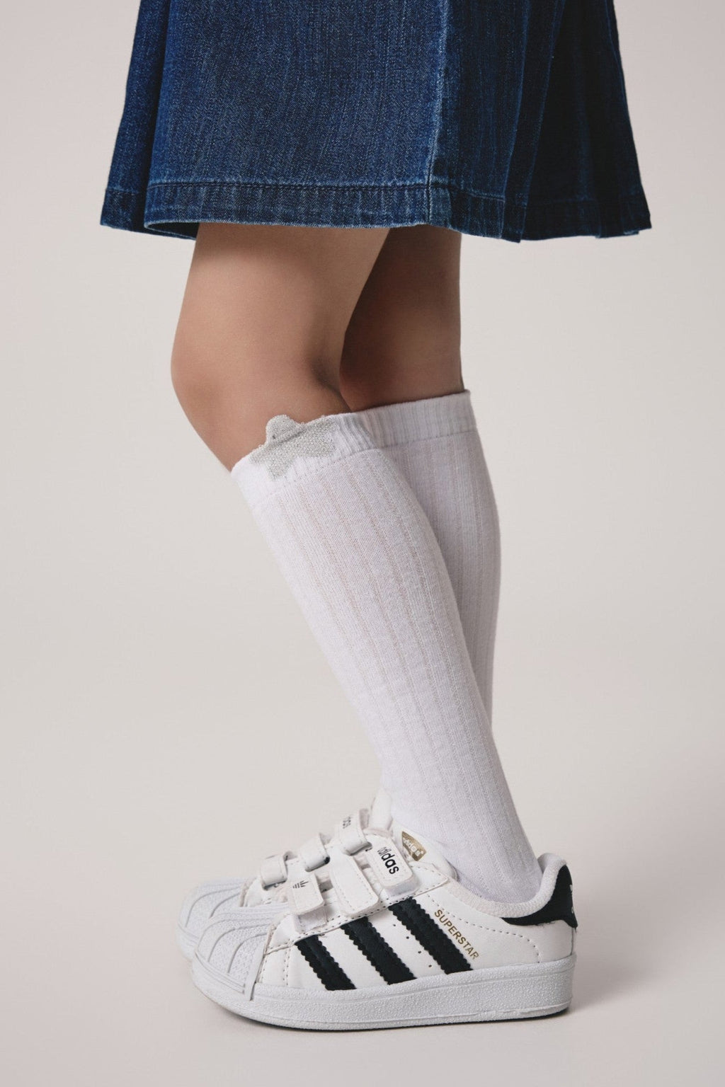 TheRanok.com Conte-Kids Cotton Knee-Highs Tip-Top 047 - Shimmering Picot — detail close-up
