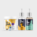 HiPet Vitamin Supplement Set for Dogs, Multivitamin Chewable Tablets + Liquid Probiotic, 2-Piece Bundle