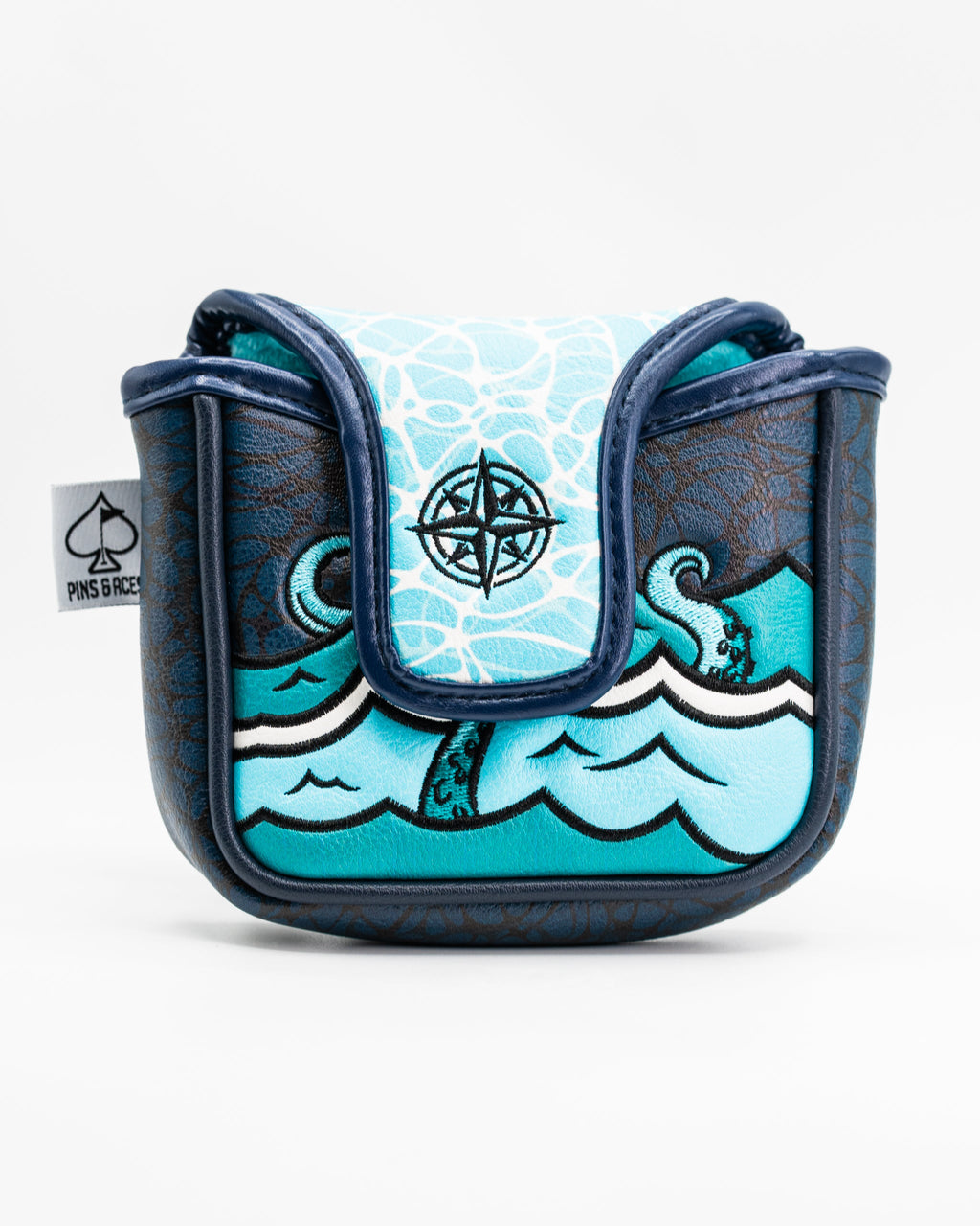 Pins and Aces Kraken - Mallet Putter Cover — fabric or material detail