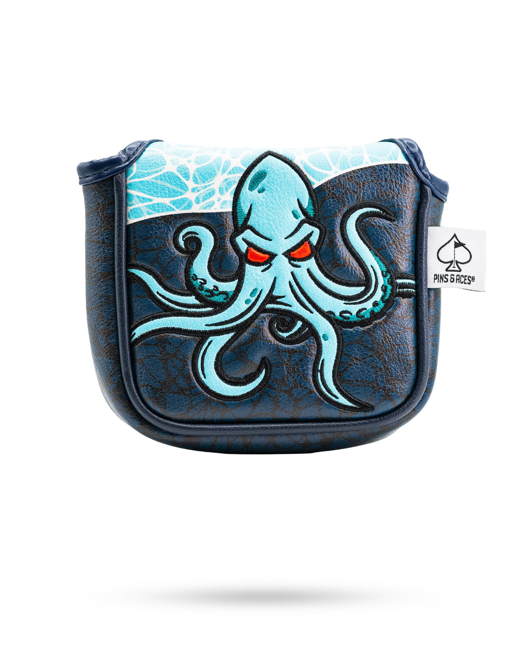 Pins and Aces Kraken - Mallet Putter Cover — flat-lay composition