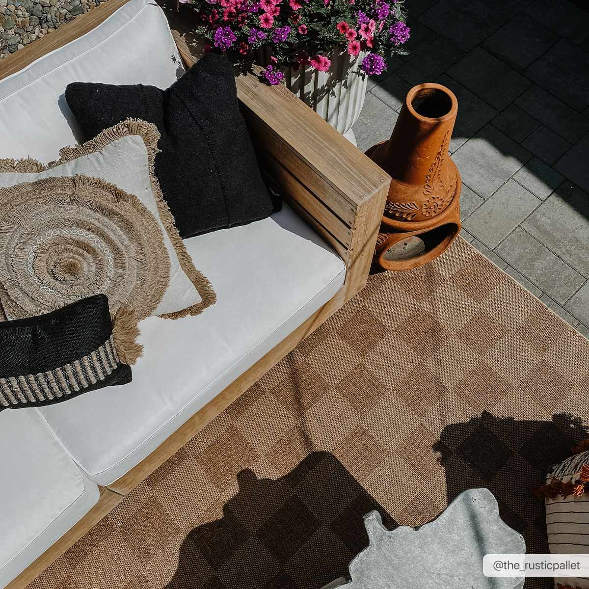 Kuval Checkered Brown Outdoor Rug – Boutique Rugs, view 21