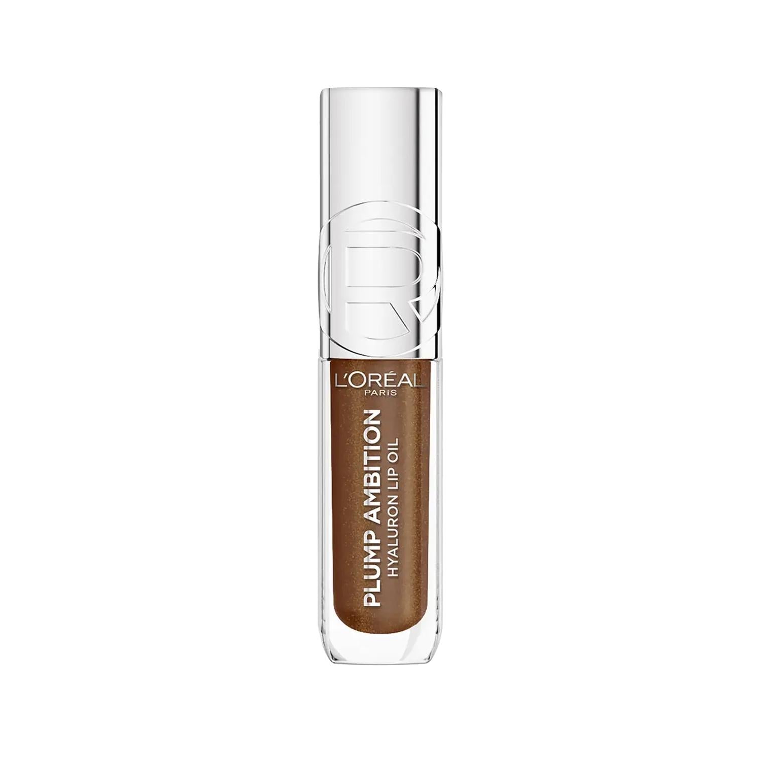Loreal Paris Hyaluron Lip Oil - Moisturizing & Shiny Lip Care for Dry Lips - 510 La Nuit Sparkle