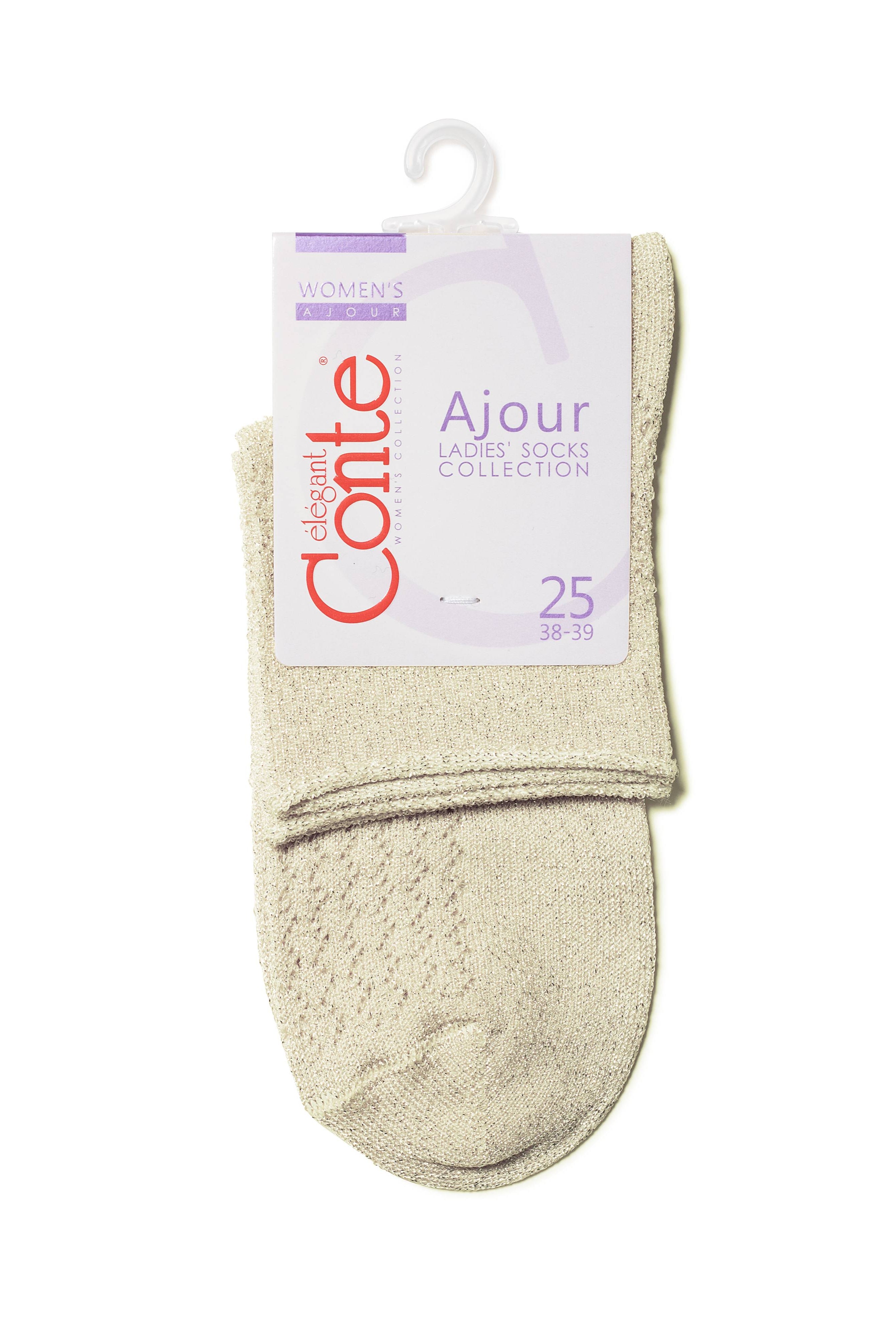 TheRanok.com Conte Socks Ajour - 180 Made of Viscose With Lurex — alternative angle