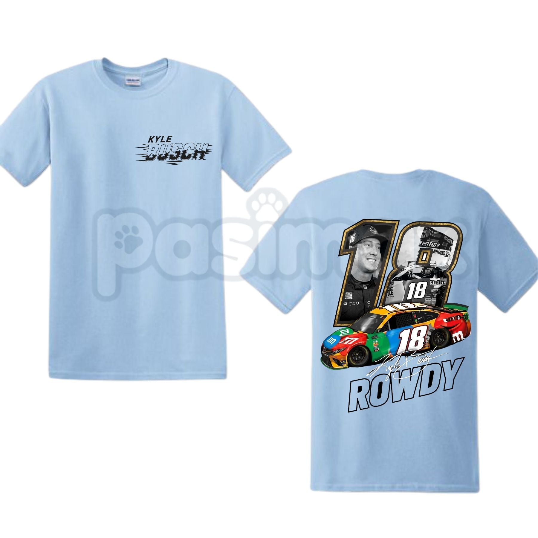 Kyle Busch #18 "RIP 1985-2026" T-Shirt – Ironic Vintage Rowdy Racing Memorial Graphic Tee