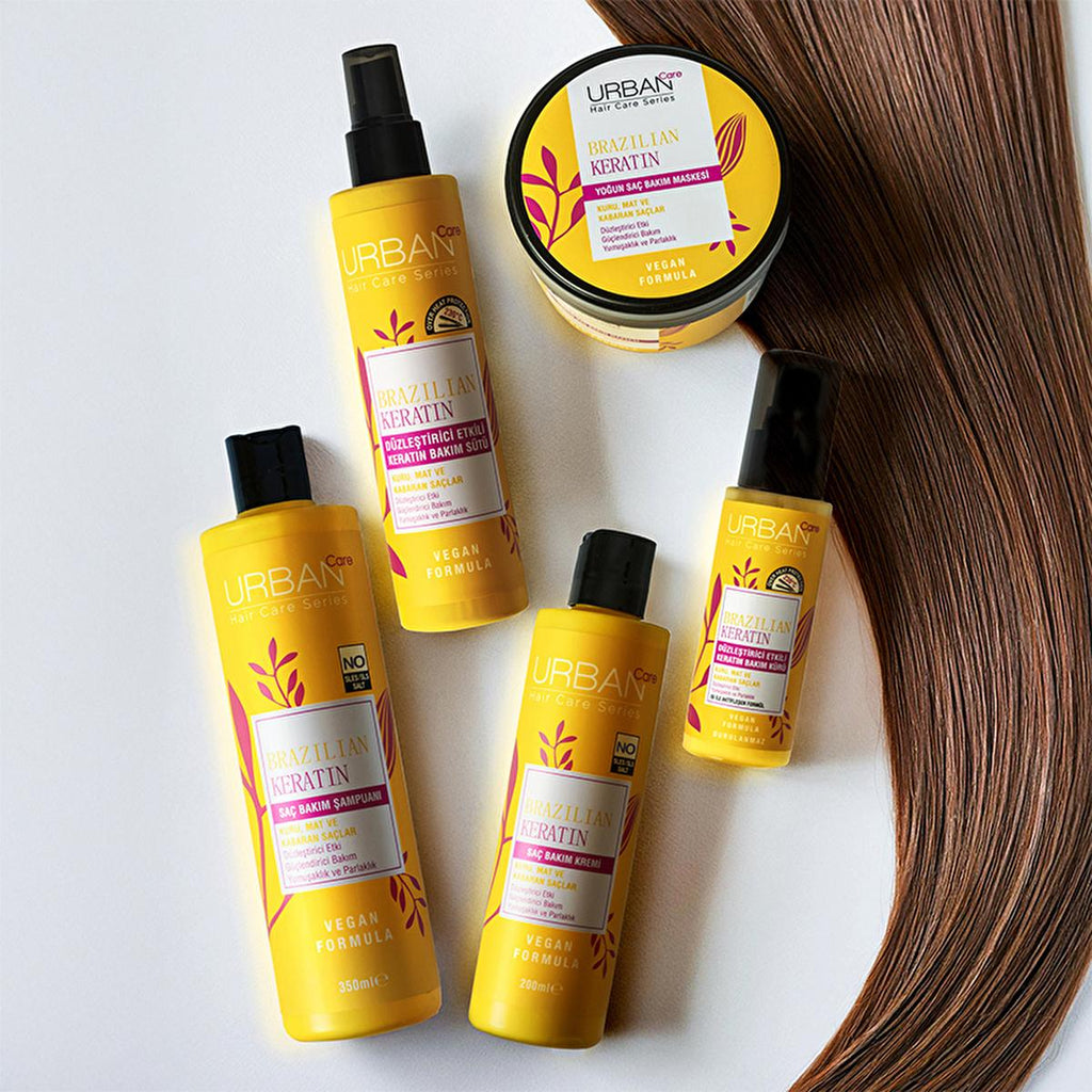 Urban Care Brazilian Keratin Shampoo - Vegan, Sulfate &amp; Paraben Free - Marula Oil &amp; Vitamin E