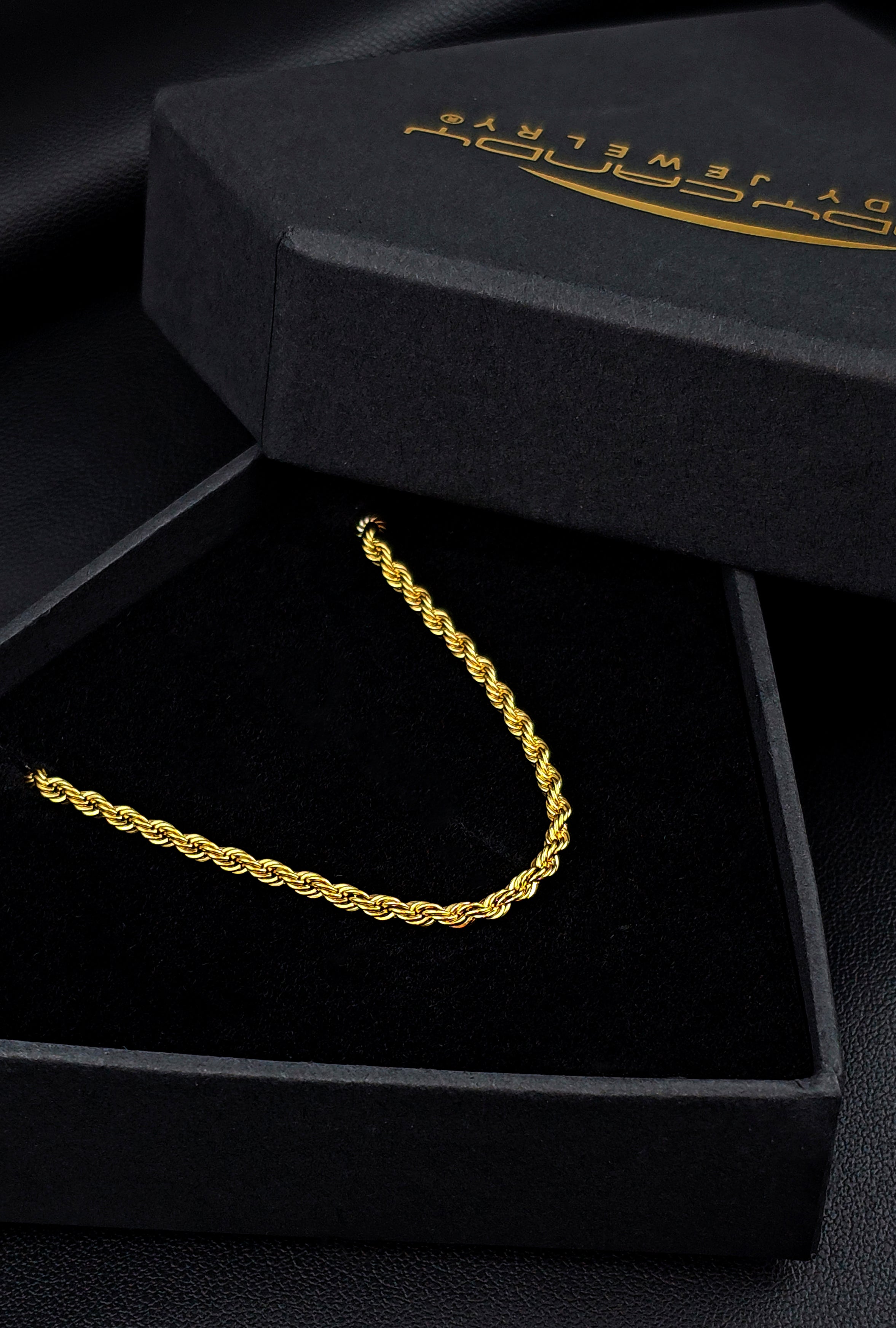 BodyCandy Stainless Steel Gold Tone PVD Rope Chain Layering Necklace — main product shot