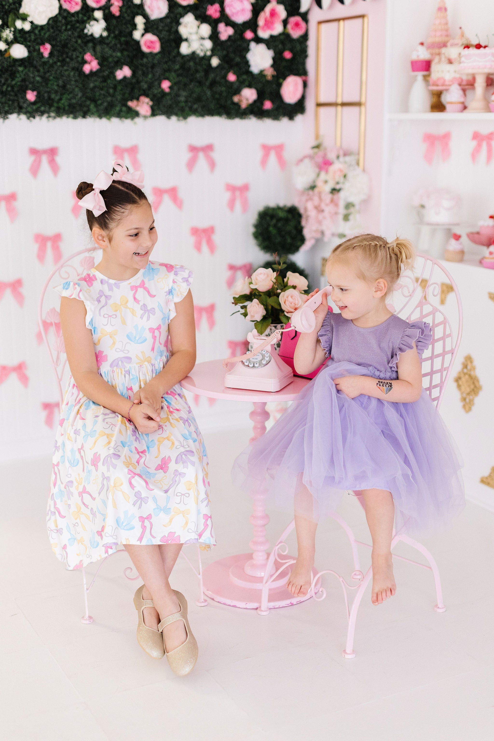 Mila & Rose ® Bow-tastic Flutter Sleeve Twirl Dress — alternative angle