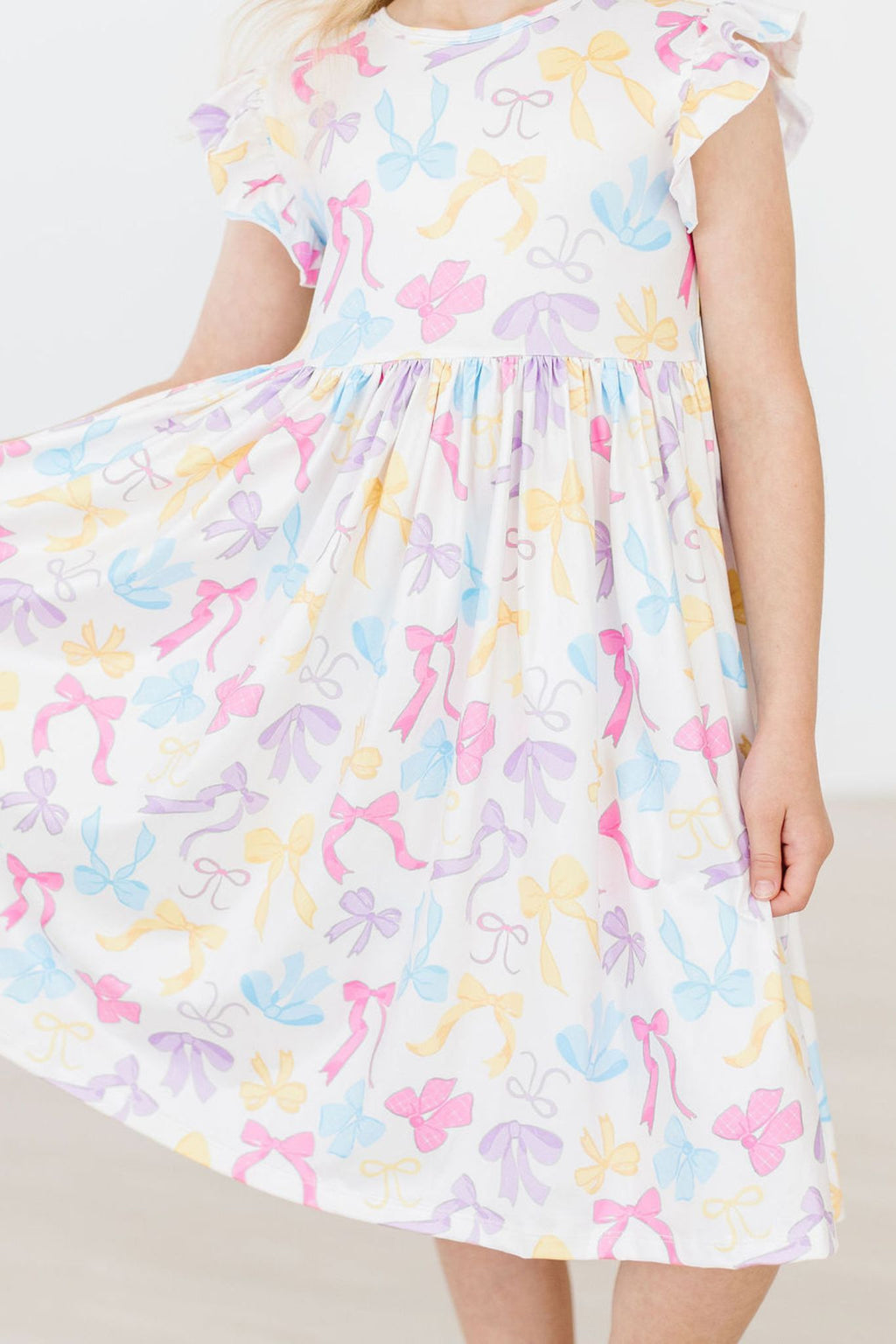 Mila & Rose ® Bow-tastic Flutter Sleeve Twirl Dress — main product shot