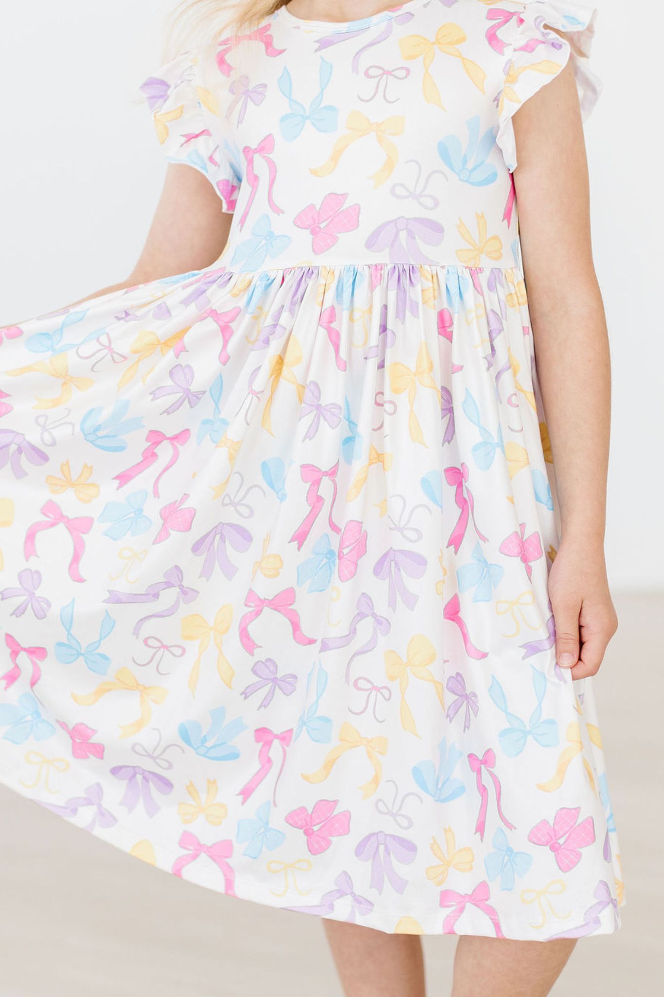 Mila & Rose ® Bow-tastic Flutter Sleeve Twirl Dress — main product shot