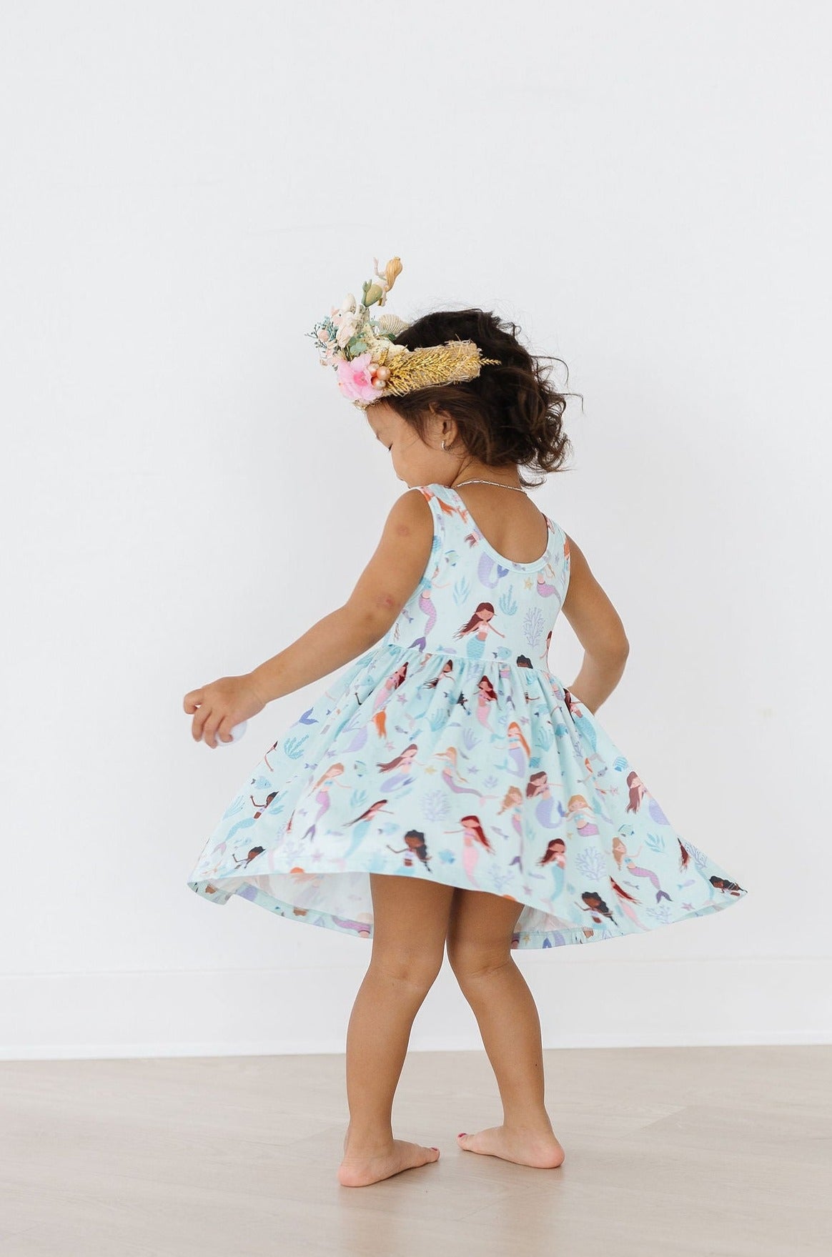 Mila & Rose ® Happy as a Clam Tank Twirl Dress — side view