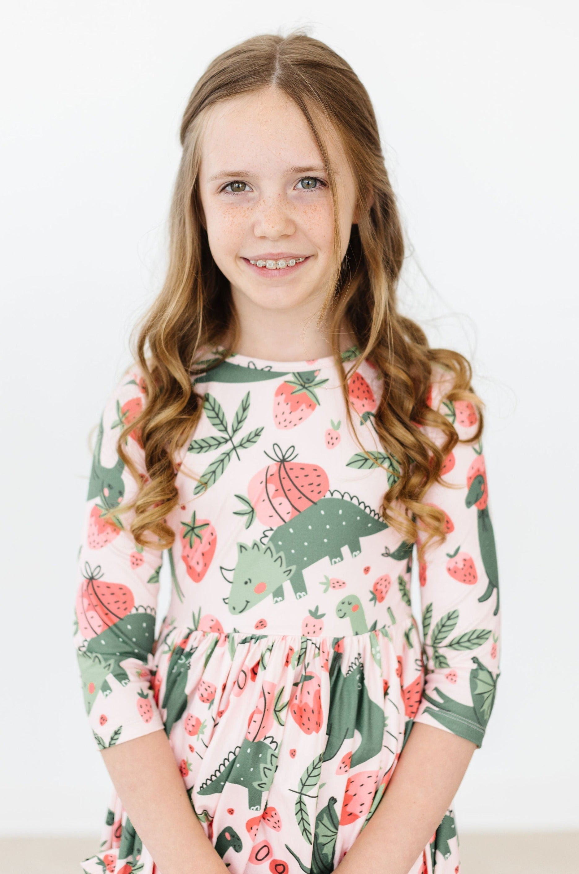 Mila & Rose ® Hear Me Roar 3/4 Sleeve Pocket Twirl Dress — main product shot