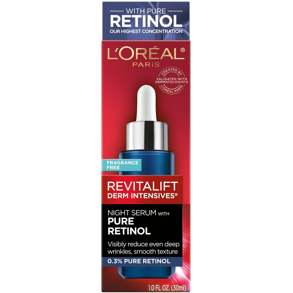 L'Oreal Paris Revitalift Pure Retinol Night Face Serum, 1 fl oz
