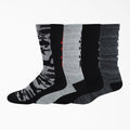 Dickies Logo Crew Socks - Black Gray Marled by Skates USA