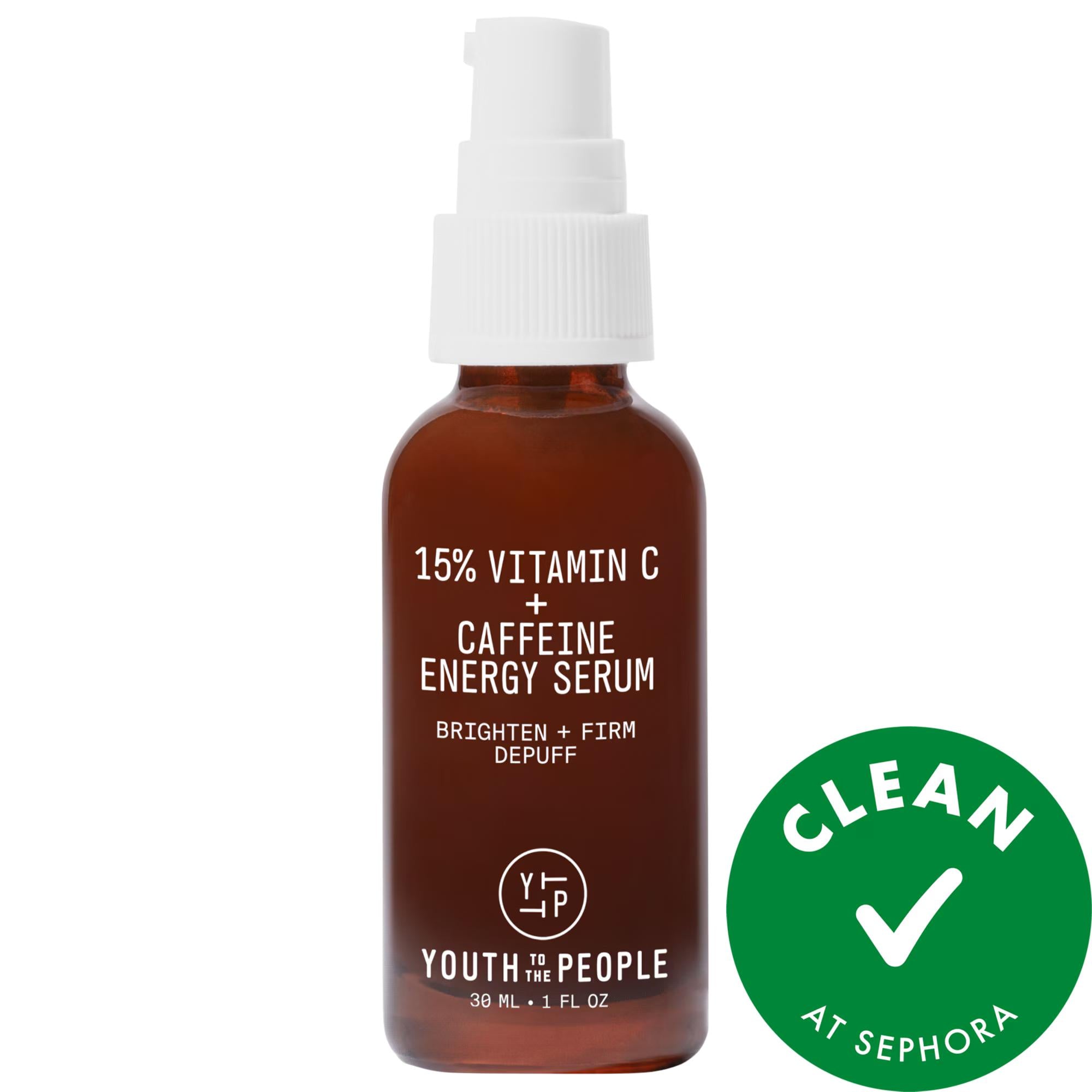 Drunk Elephant - 15% Vitamin C + Caffeine Energy Brightening Serum for Uneven Tone, Anti-Aging Skincare, Brightening Serum, Lightweight Face Serum