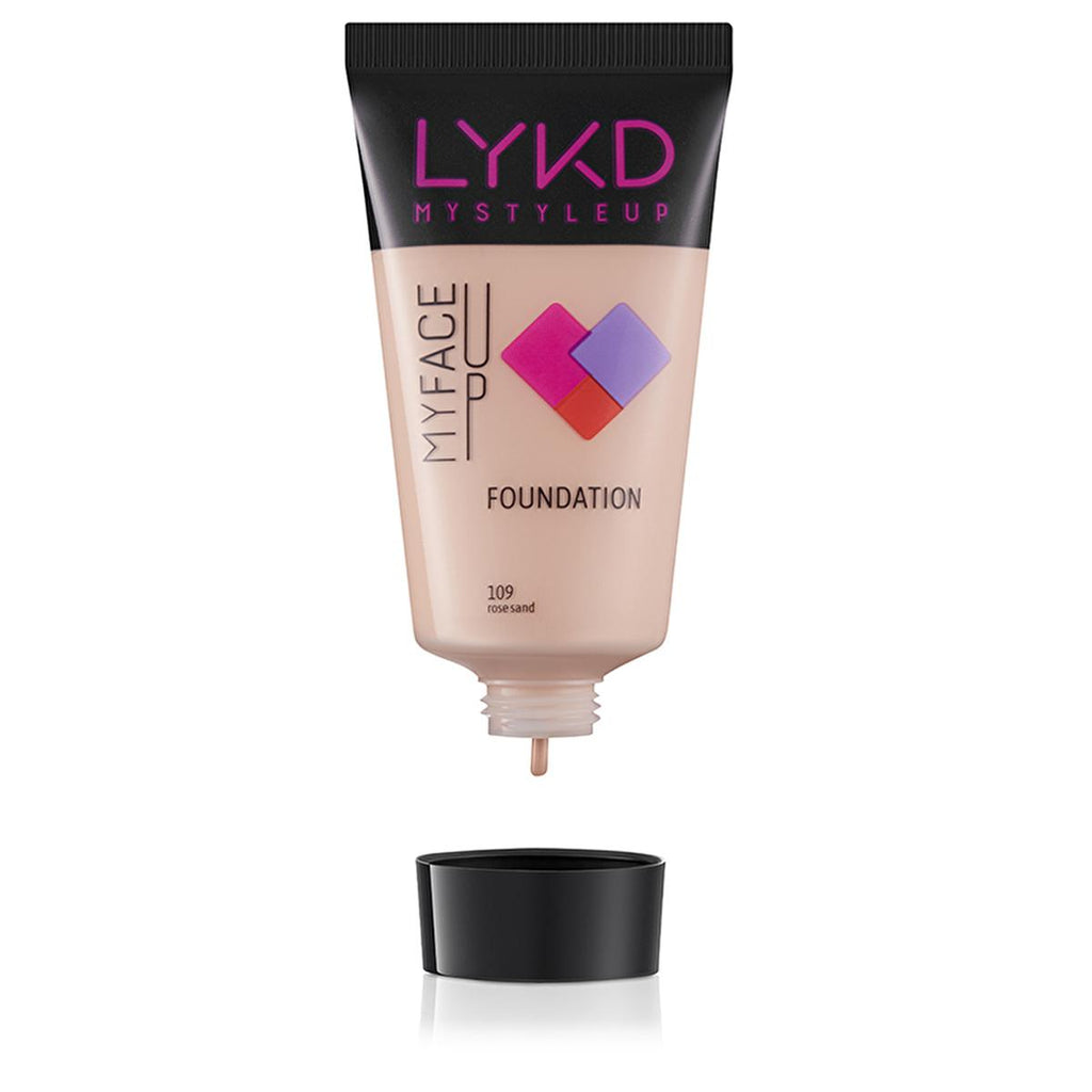 LYKD Foundation 109 Rose Sand - Lightweight, Natural Skin Perfecting Foundation Makeup for Smooth, Even Tone