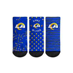Rock 'Em Socks Los Angeles Rams - Number 1 Fan 3-Pack (Toddler)