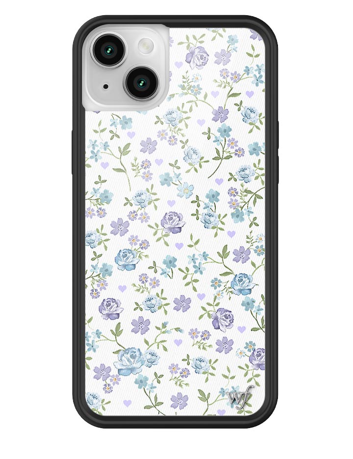 Lilac and Blue Floral iPhone Case
