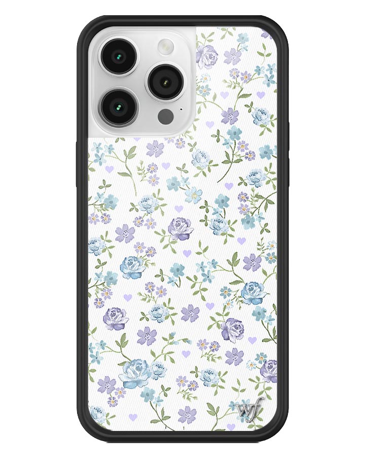 Lilac and Blue Floral iPhone Case