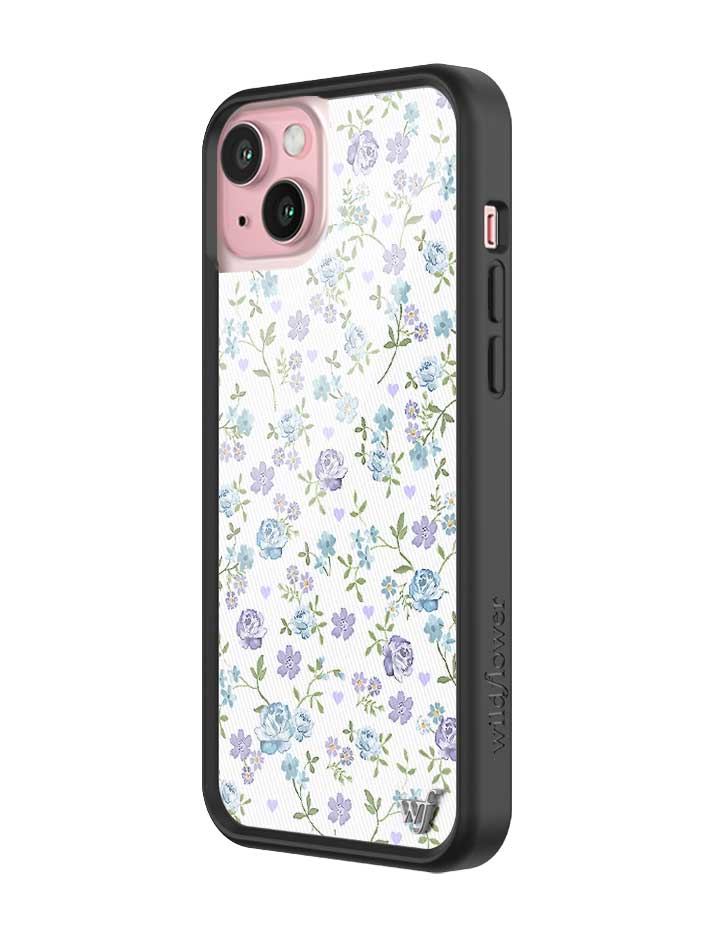 Lilac and Blue Floral iPhone Case