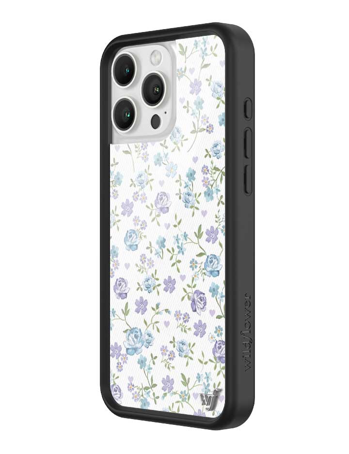 Lilac and Blue Floral iPhone Case