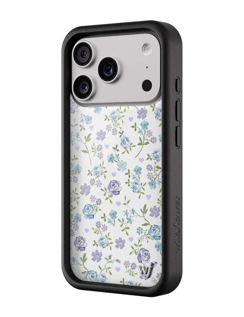 Lilac and Blue Floral iPhone Case