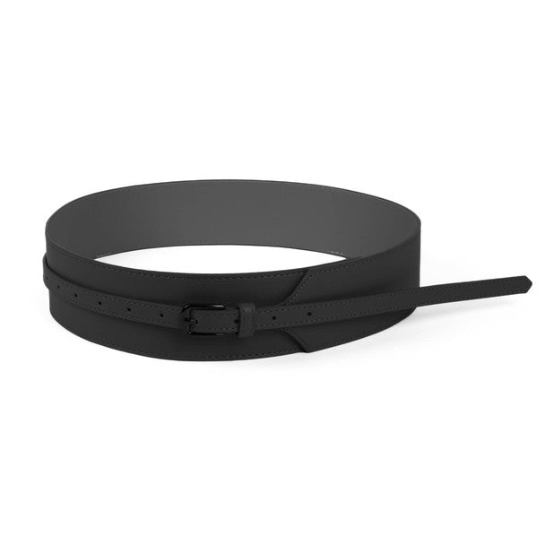 KADOU BOUTIQUE Women Adjustable Wide Buckle Belt — detail close-up