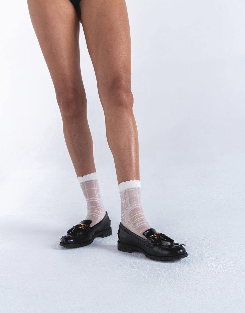 Les Belles Co PETITE PLAID ⦁ BLANC — side view