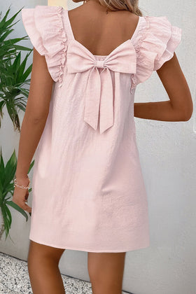 Pretty Little Patriot Pink Bow Mini Dress