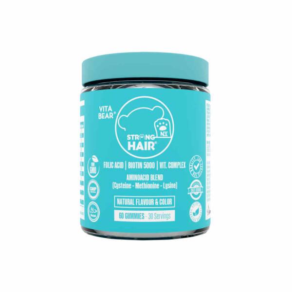 Vita Bear Biotin Gummy for Hair Growth - 60 Count, Supports Hair, Nail & Eyelash Health